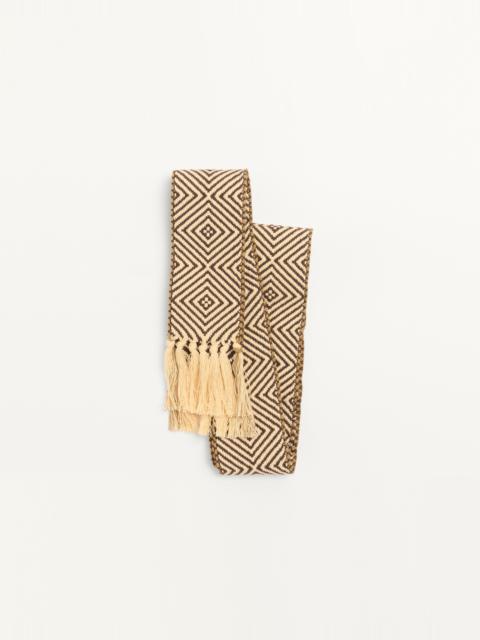 ANTIBES COTTON SCARF WITH FRINGE