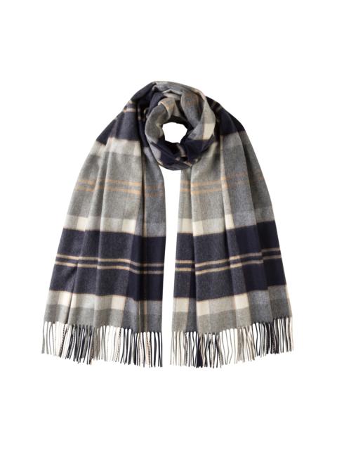 Silver Bannockbane Tartan Cashmere Stole
