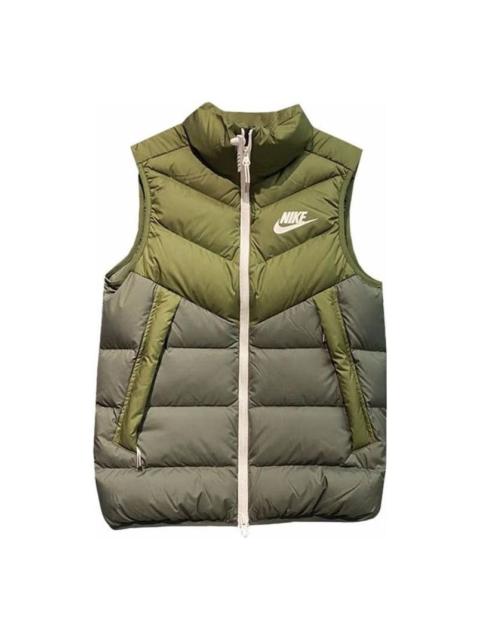 Nike Windproof Warm Stand Collar Down Vest 'Green' DV0757-326