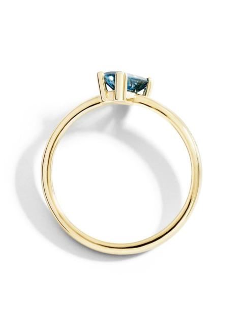 BAGUETTE CUT LONDON BLUE TOPAZ RING