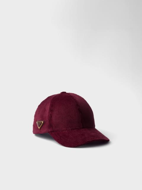 Corduroy baseball cap