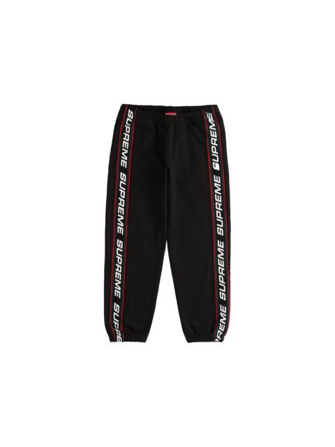 Supreme Text Rib Sweatpant Black