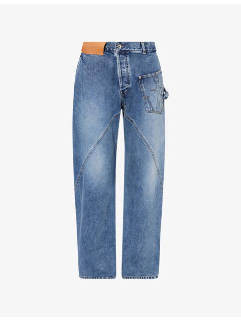 Twisted Workwear Straight-Leg Denim Jeans