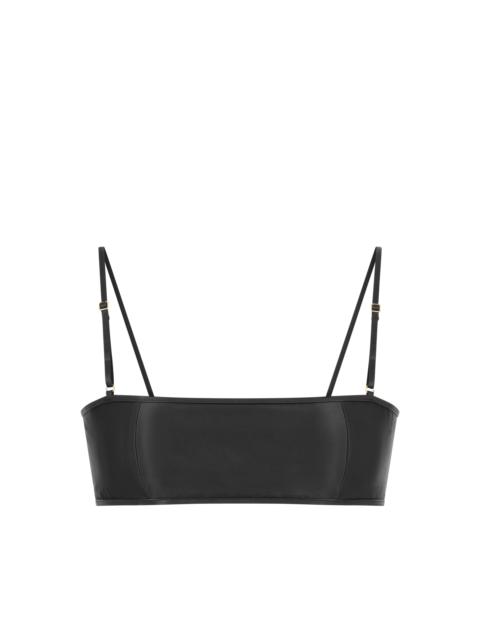 STRETCH SATIN BANDEAU BRALETTE