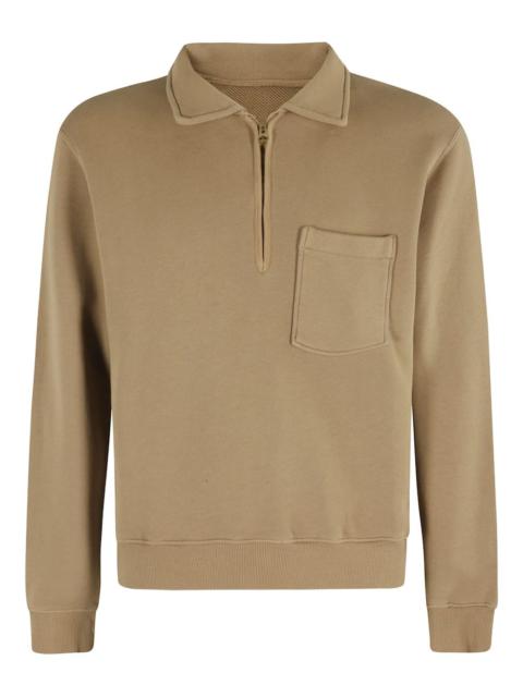 quarter-zip collar sweatshirt