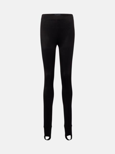 High-rise stretch-jersey stirrup leggings