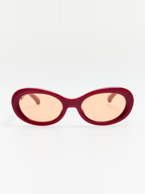 Oval Sunglases in Red