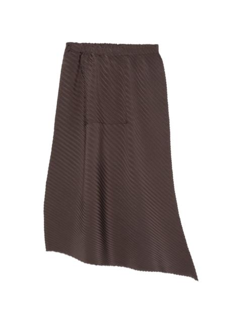 pleated midi skirt