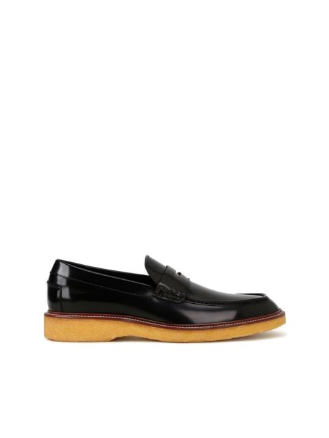 leather penny loafers