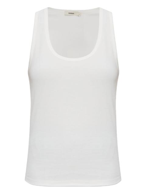 scoop-neck cotton tank top