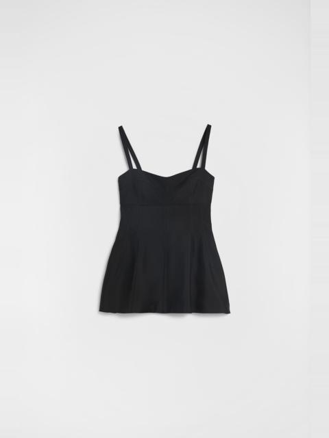 Techno Gabardine Bustier Top