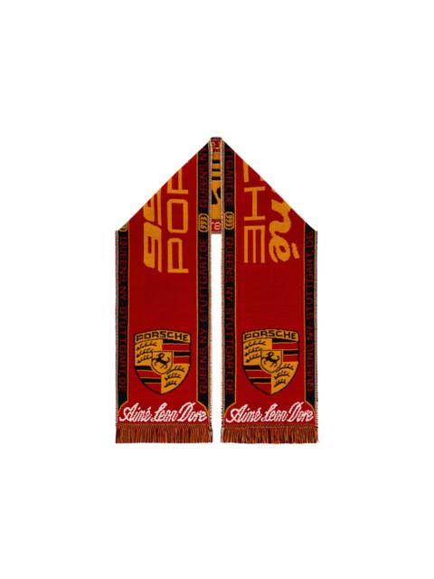 Aime Leon Dore x Porsche 993 Turbo Wool Souvenir Scarf Red