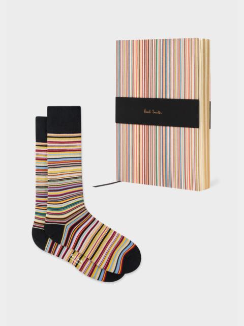 'Signature Stripe' Socks & Notebook Gift Set
