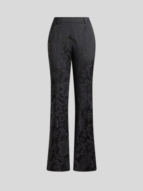 TONE-ON-TONE JACQUARD TROUSERS