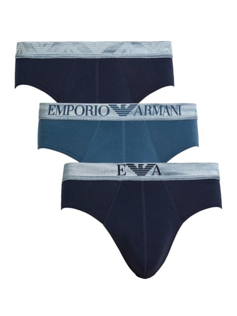 Emporio Armani Logo Stretch-cotton Briefs