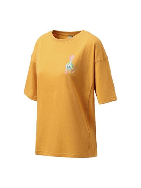 (WMNS) PUMA Printing Casual Sport Round NeckShort Sleeve Yellow 533050-37
