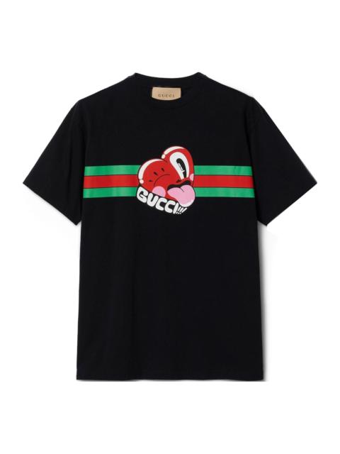 Gucci Graphic Cotton T-shirt 'Black' 785345-XJGIJ-1868