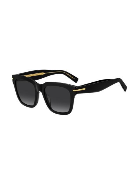 BLACK-ACETATE SUNGLASSES WITH GOLD-TONE DETAILS