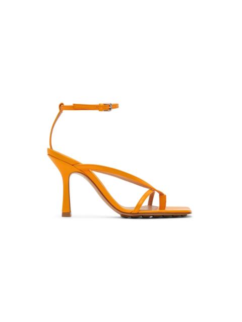 Orange Stretch Heeled Sandals