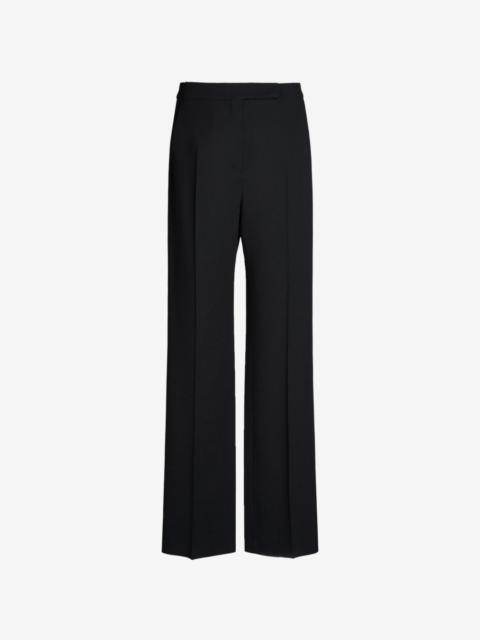 pressed-crease wide-leg trousers