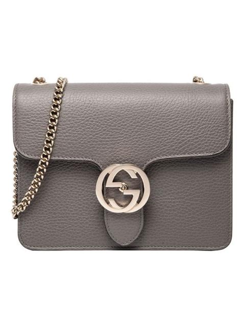 (WMNS) Gucci Leather Bag Single-Shoulder Bag Grey 510304-CAO0G-1226