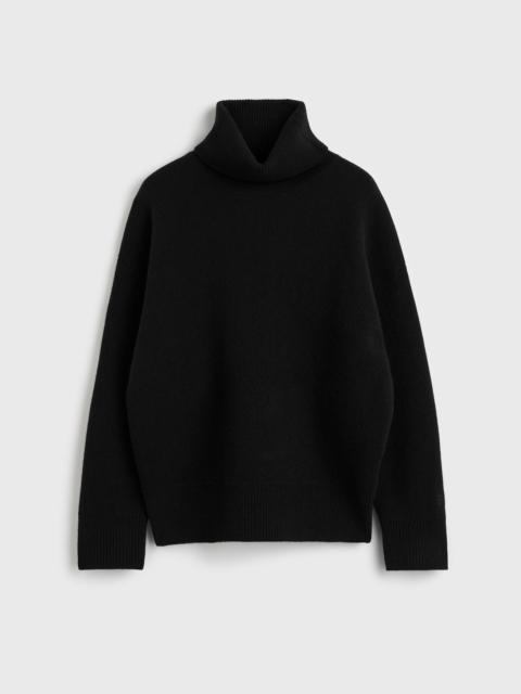 Double-knit turtleneck black