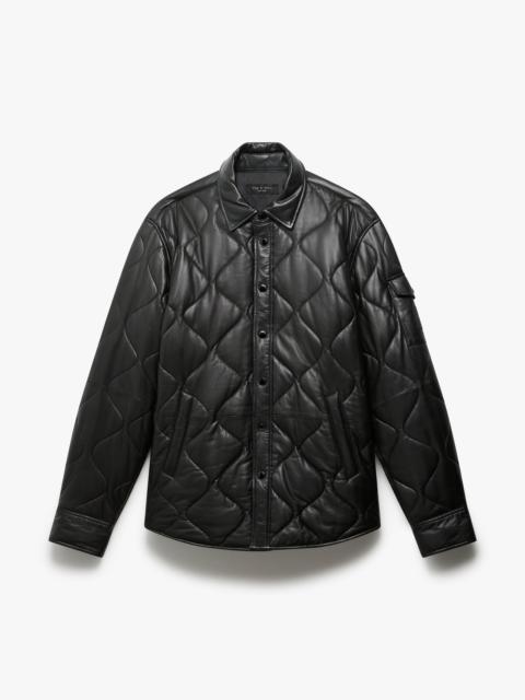 Dane Leather Quilted Shirt Jacket