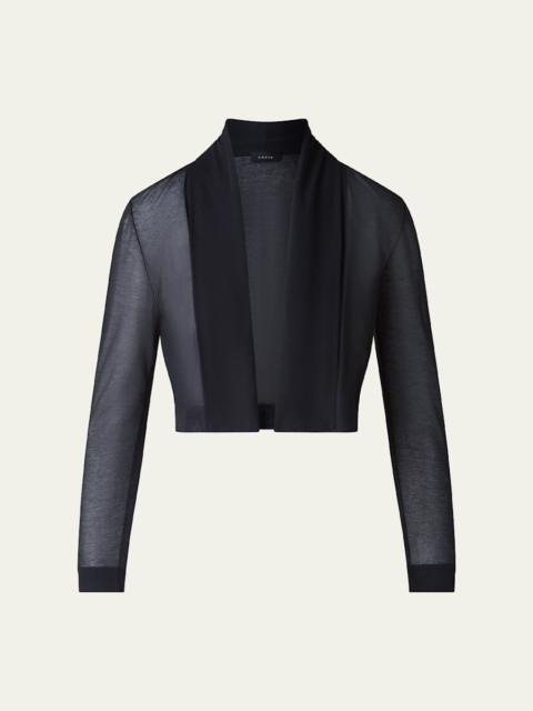 Shawl Sheer Cropped Cardigan