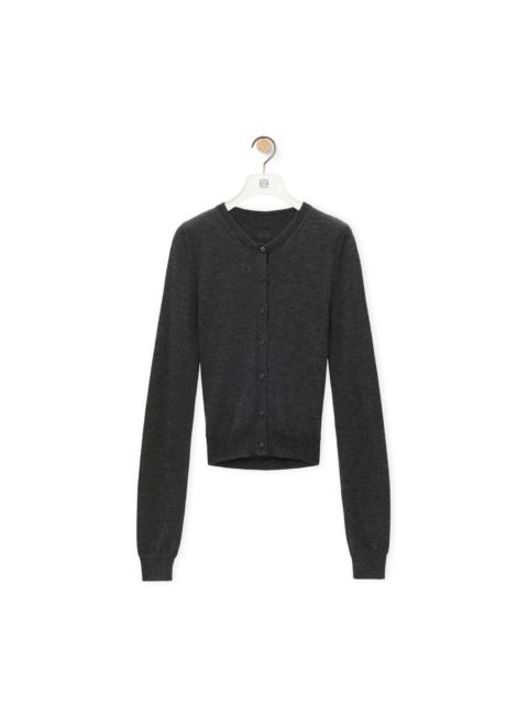 Draped cardigan in cashmere and silk