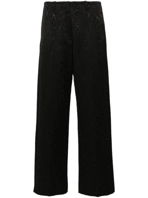 jacquard straight trousers