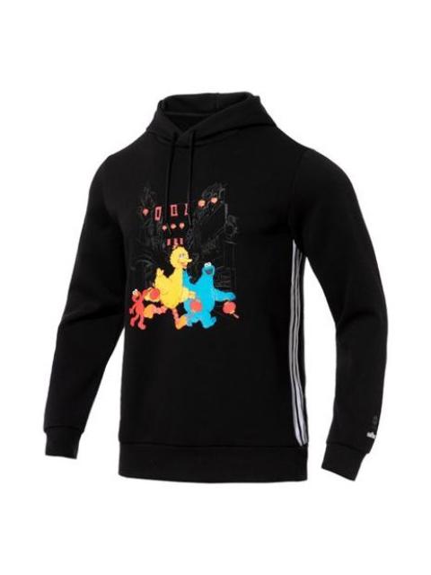 Men's adidas neo Cartoon Pattern Sports Pullover Black HD7296