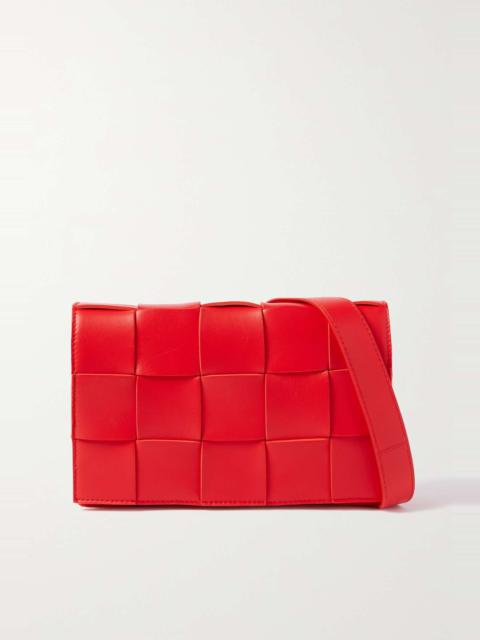 Cassette intrecciato leather shoulder bag