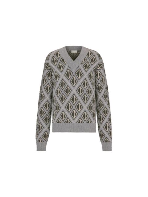 Dior x CACTUS JACK Sweater with CD Diamond Motif Gray