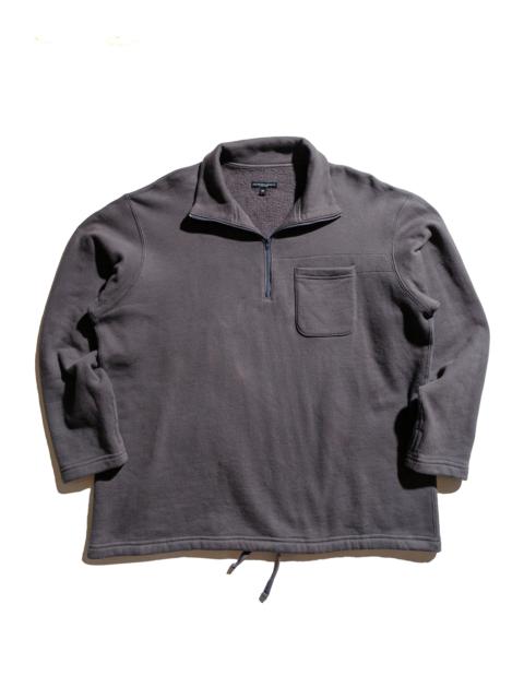 Zip Mock Neck Graphite 12oz Cotton Fleece