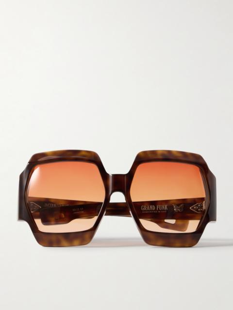 Grandfunk Hexagon-frame Tortoiseshell Acetate Sunglasses