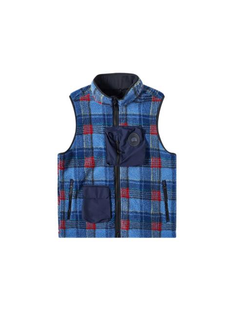 Canada Goose x NBA Collection with UNION Legion Fleece Vest Legacy Tartan Blue
