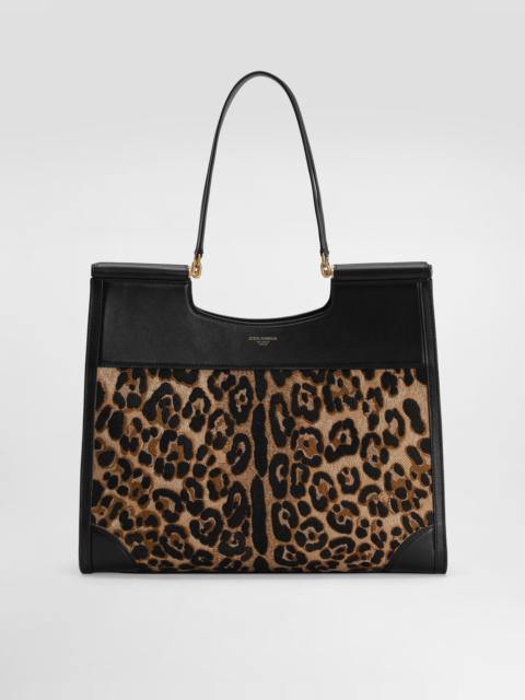 Sicily large shopping bag with embroidery