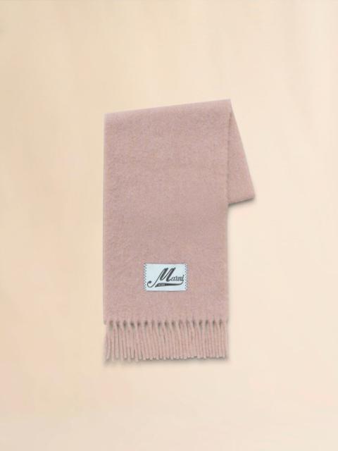 LIGHT PINK ALPACA SCARF