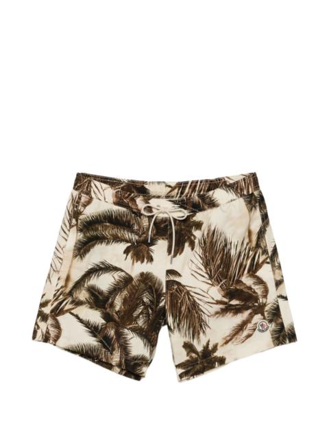palm tree-print swim shorts