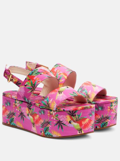 Printed platform sandals