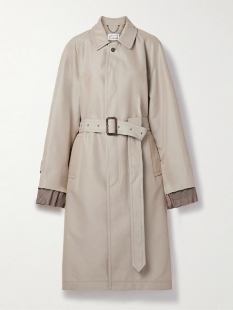 Belted Cotton-blend Gabardine Trench Coat