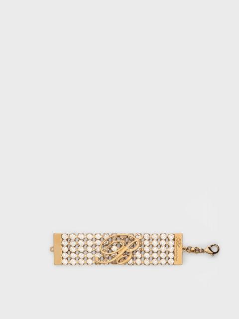 CHAIN BRACELET WITH RHINESTONES AND B MONOGRAM