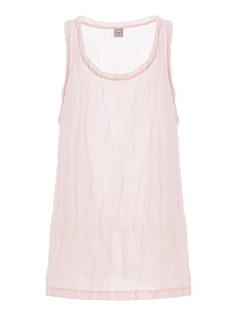 Crinkled Gauze Tank pink
