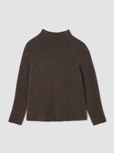 Cashmere Silk Boucle Bliss Turtleneck Top