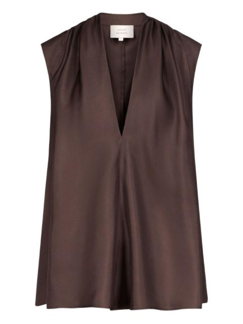 Sade gathered sleeveless blouse