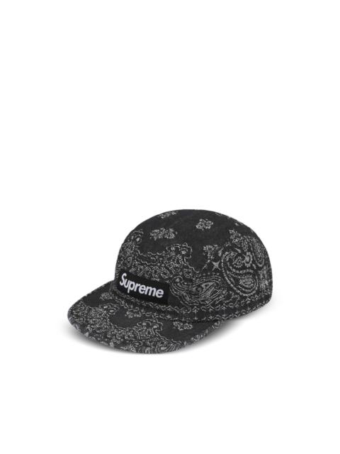 bandana-jacquard denim cap