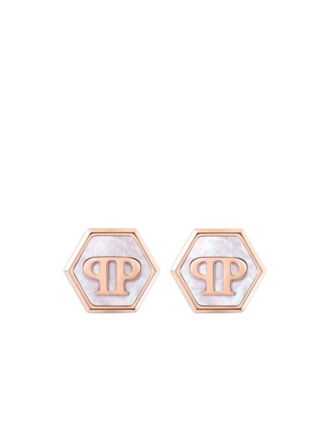 Mini logo earrings
