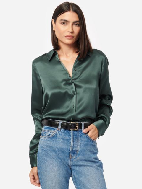 CROSBY SILK BLOUSE HUNTER