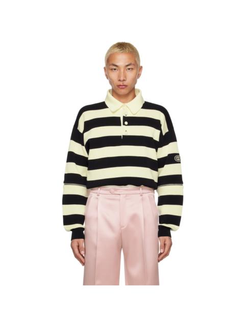 White & Black Detachable Sleeve Polo