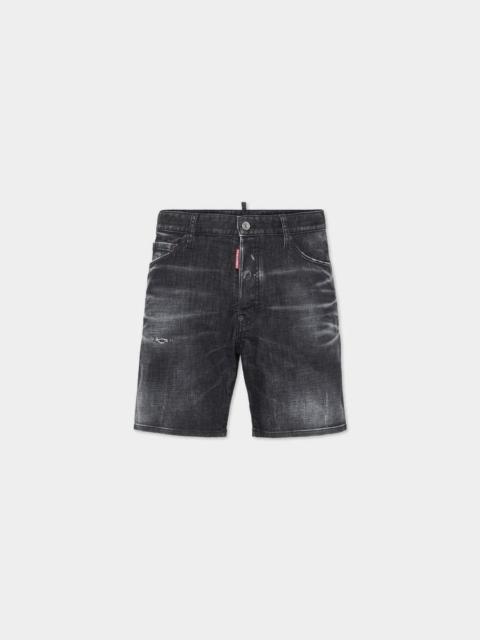 BLACK EASY WASH MARINE SHORTS